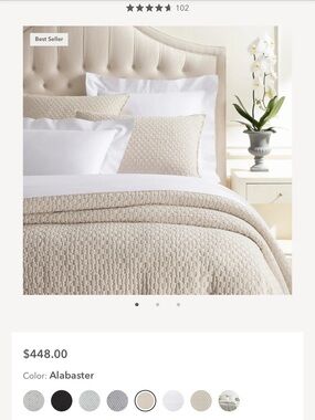 Annie Selke Lodi Matelasse Coverlet/Quilted Bedspread & 2 Shams